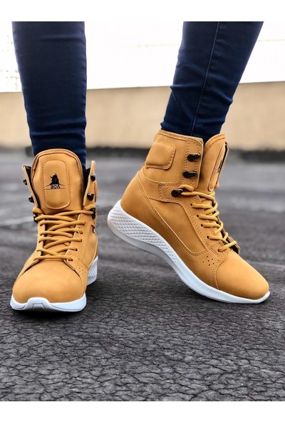 BA0600 Bağcıklı Camel Sarı Kısa Boksör Unisex Spor Postal Bot