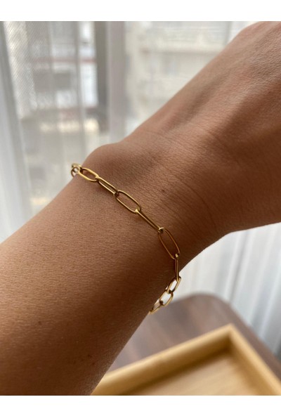 Arasera 14 Ayar Kaplama Çelik Bileklik