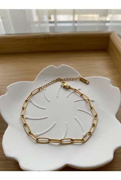 Arasera 14 Ayar Kaplama Çelik Bileklik