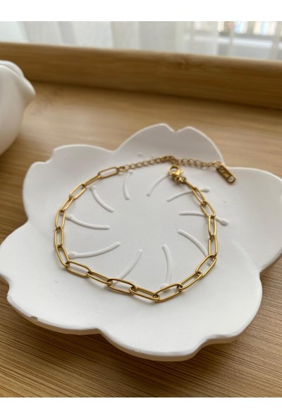 Arasera 14 Ayar Kaplama Çelik Bileklik