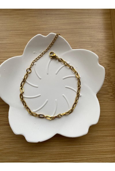 Arasera 14 Ayar Kaplama Çelik Bileklik