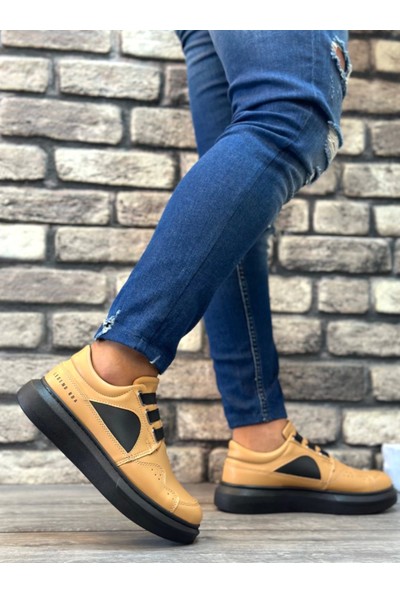 Aradım Taradım Ba0302 Boa Kalın Taban Bağcıksız Tarz Casual Karamel Renk Erkek Ayakkabı