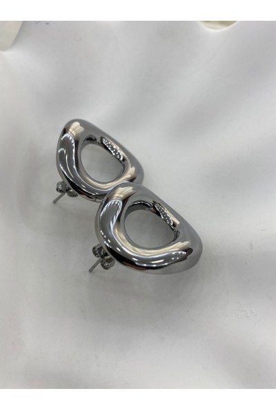 Arasera 316L Çelik Gümüş Renk Küpe