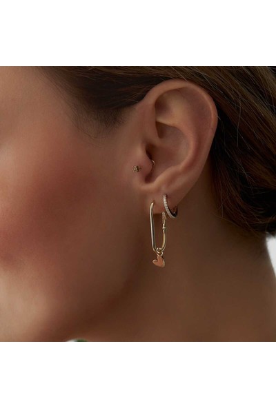 Arax Kalp Sallantılı Ataç Küpe