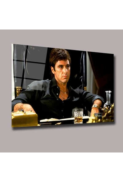 AR AJANS KANVAS TABLO Tony Montana Scarface - Al Pacino Dekoratif Cam Tablo