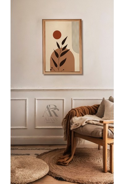 AR AJANS KANVAS TABLO Bohem Minimalizm Soyut Tasarım Dekoratif Mdf Tablo