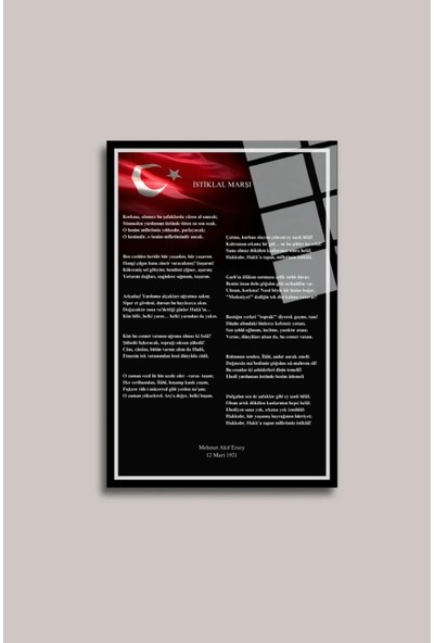 AR AJANS KANVAS TABLO Makam Atatürk Portresi Istiklal Marşı ve Gençliğe Hitabe 3 Lü Set Cam  Tablo