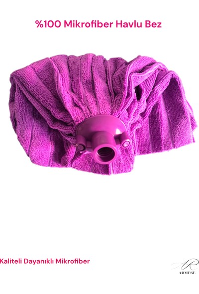 Ar Armese Premium Havlu Yedek Mop 2'li Set %100 Mikrofiber Mop Bez Yenilenen ve Güçlü Başlık Ithal Kumaş