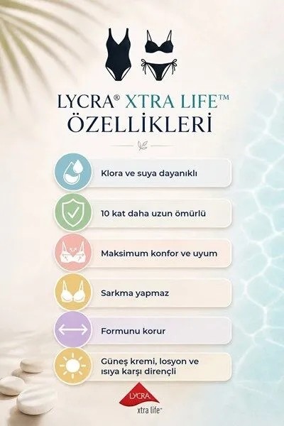 Kom Seusta Desenli Toparlayıcı Bikini görsel 4