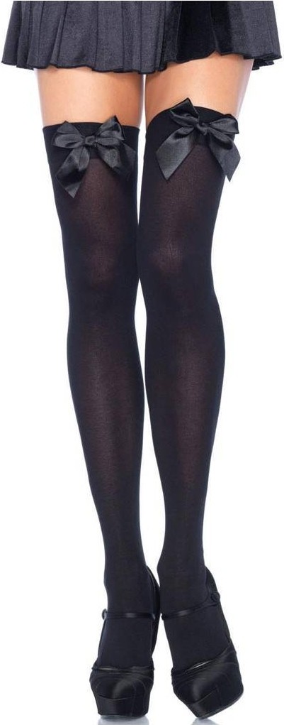 Pileli Store Siyah Fiyonklu Siyah Jartiyer Çorabı BRF1199 görsel 5