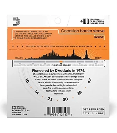 Resim Mena Rise EJ15 Akustik Gitar Tel Seti, Phosphor-Bronze, Lig 