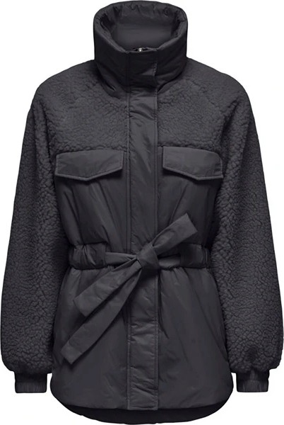 Only Onlarıanna Padded Mıx Teddy Jacket Kadın Krem Renk Uzun Kol Günlük Stil görsel 6