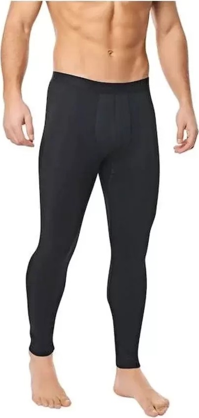 Erkek Içi Pamuklu Termal Pijama Tayt Içlik Siyah