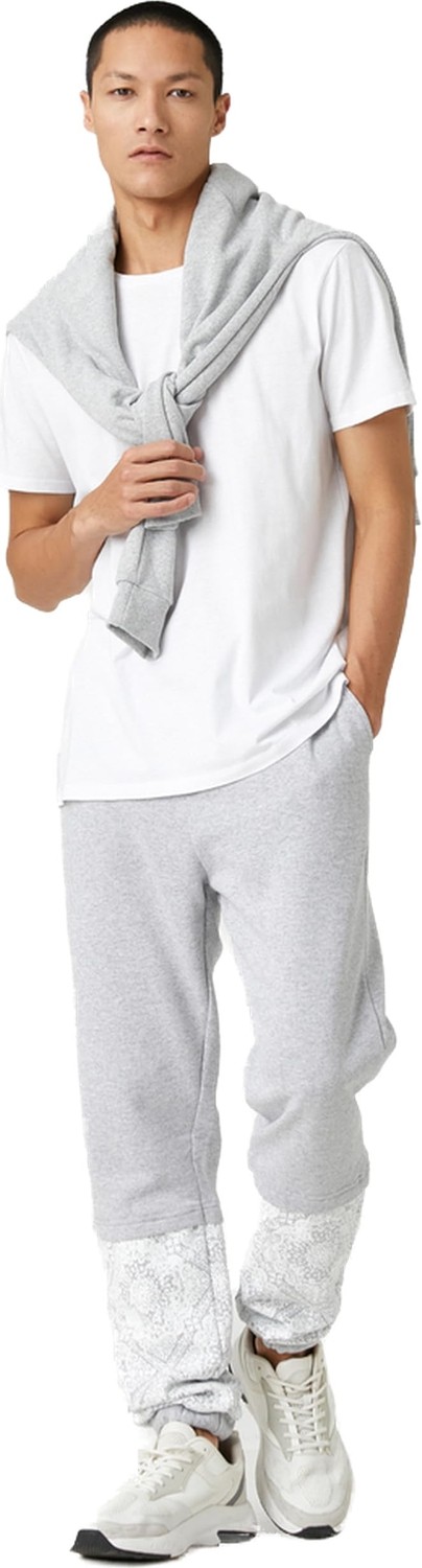 Die Grup Koton Basic Jogger Eşofman Altı Beli Bağcıklı Çiçek Baskılı Şardonlu