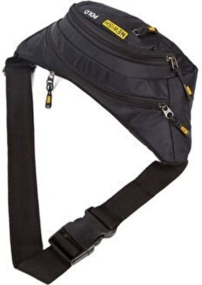 Tuldar Siyah Kumaş USB Kulaklık Çıkışlı Crossbody Çapraz Göğüs Omuz ve Bel Çantası görsel 6