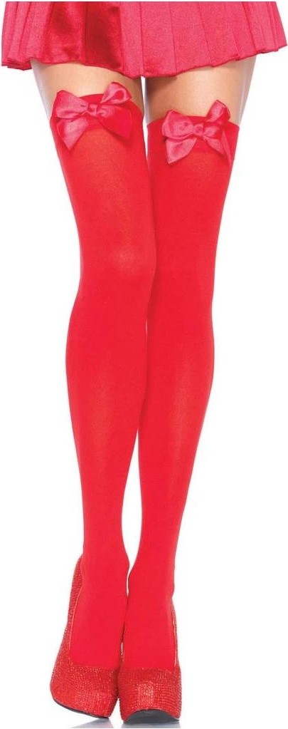 Yaman Market Kırmızı Fiyonklu Kırmızı Jartiyer Çorabı TM1211 - KB002H-6I92O9
