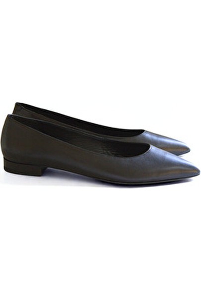 Ne&Ve Shoes Deri Yılan Baskı Sivri Burun Şık ve Rahat Günlük Babet görsel 4