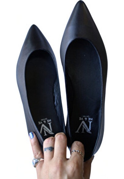 Ne&Ve Shoes Deri Yılan Baskı Sivri Burun Şık ve Rahat Günlük Babet görsel 6