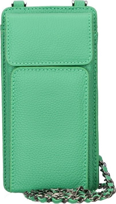 BloominBag City Muse Deri Celadon Mist Çapraz Askılı Telefon Cüzdan görsel 8