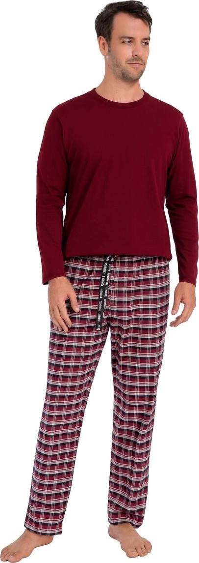 Melonika Pijalüx Erkek Kareli Poplin Cepli Alt Pijama