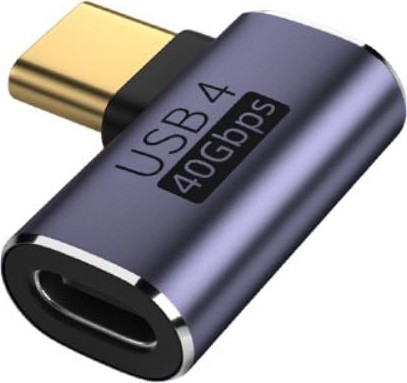 Aesco Livx Usb4 40GBPS L Tip Type-C Adaptör, 8k 60Hz 240W Pd, Erkek Dişi Usb-C Dirsek Dönüştürücü, Thunderbolt 4 Uyumlu Otgc