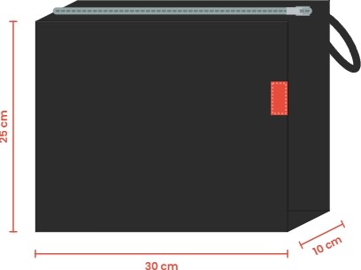 Baghashtag Siyah File Clutch Çanta Büyük Boy Fermuarlı Ergonomik Tasarım ile Şık Görünüm görsel 2