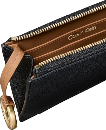 1001 Foil Logo Top Zip Cardcase Kadın Cüzdan Black/toasted Coconut Tek Beden görsel 5