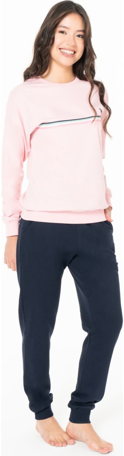 U.s Polo Assn. 20121 Kadın Uzun Kollu Bisiklet Yaka Paçası Bantlı Rahat Ev Giyim-Mint görsel 6