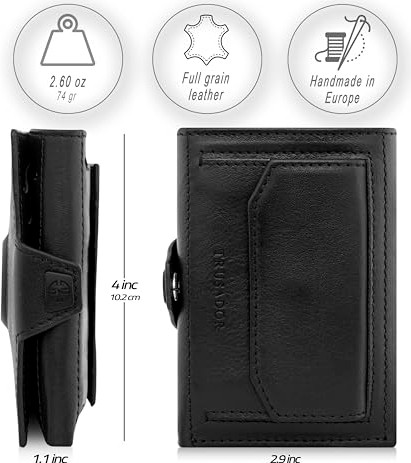 1001 Unisex Toscana Airtag Tutucu Deri Cüzdanlar görsel 3