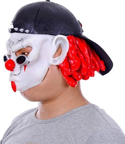 TeknoKapsül Lateks Şapkalı Gözlüklü Beyaz Maske görsel 2