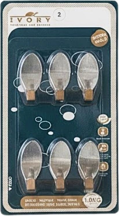 Just Cheap Store Oval 6'li Metal Yapışkanlı Askı