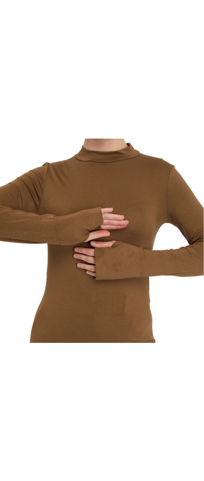 Altobeh Kadın Organik Parmak Geçmeli Balıkçı Yakalı Body - Siyah görsel 7