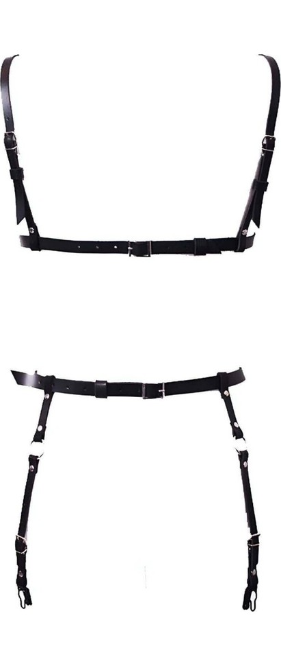 Aesco Deri Jartiyer Takım Harness - BRF228 görsel 4