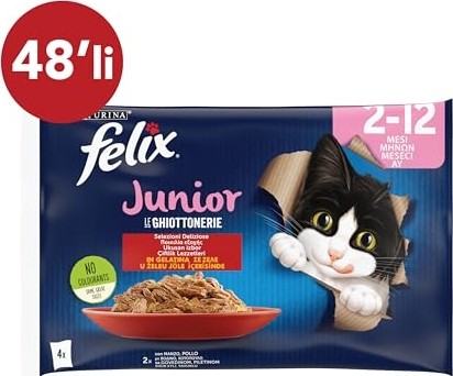 Esranın Dünyası Felix Yavru Kedi Avantajlı Paket (12X4= 85GR) görsel 2