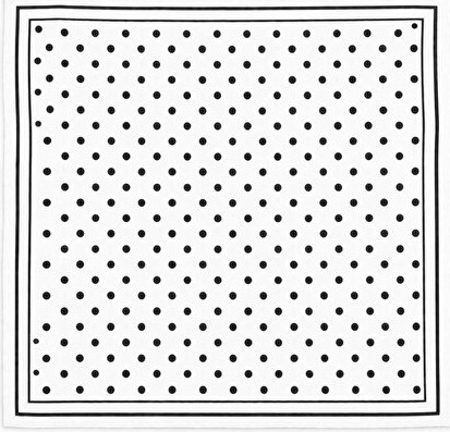 Tarzını Seç Beyaz Puantiye Model Fular Bandana Şal Estascarf 70X70 cm görsel 3