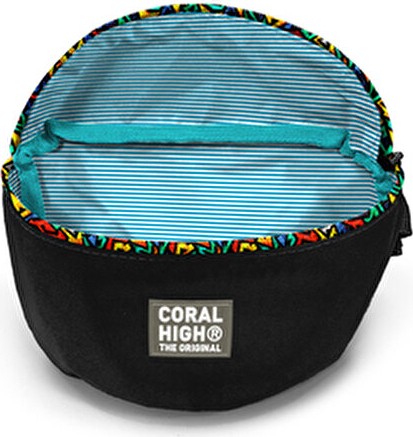 Coral High Siyah Grafiti Desenli Bel Çantası Ergonomik Tasarım 140 gram Polyester Malzeme 11541 görsel 6