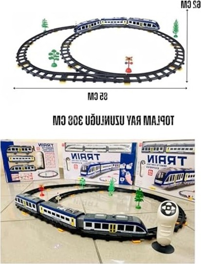 Aesco 39 Parça Uzaktan Kumandalı Manyetik Hız Treni Demiryolu Seti görsel 3