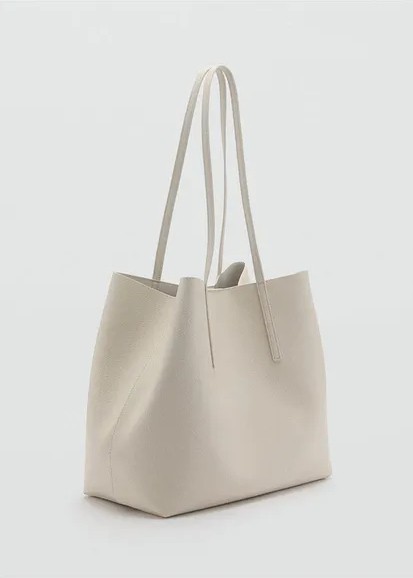 Mango Large Pürtüklü Shopper Çanta Suni Deri, Şık Görünüm ve Ergonomik Tasarım ile Kadınlar İçin