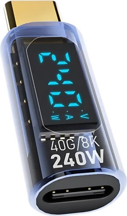 Aesco Polham 8k Hdmi, 40GPBS ve 240W Süper Hızlı Dişi Type C To Erkek Type C Şarj, Data ve Hdmi Çevirici Adaptör