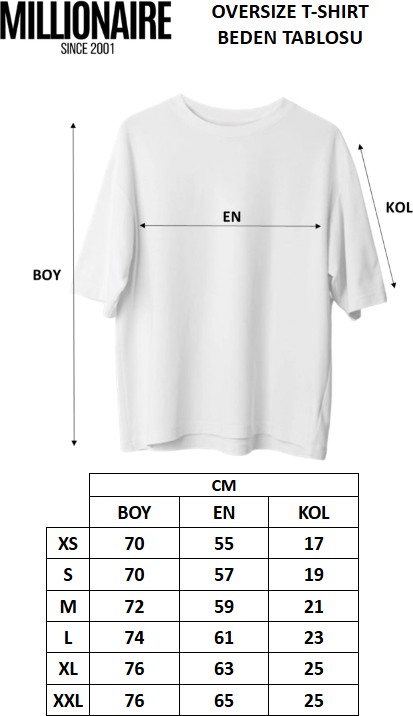 Millionaire Erkek Siyah Creatures Oversize Fit Bol Geniş Kalıp Salaş Kesim T-Shirt görsel 3