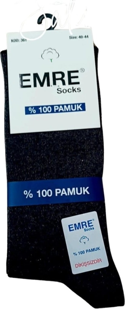 Beruflic Emre Erkek Dikişsiz Çorap 100% Pamuk - 6 Adet Under Moda görsel 2