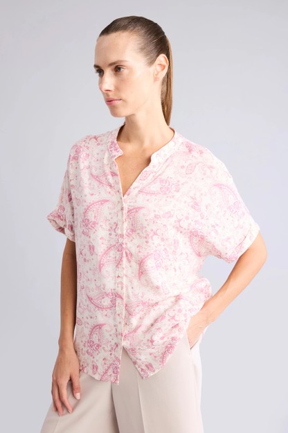 DeFacto Regular Fit Kaçık Yaka Kısa Kollu Mavi Gömlek I6173AZ26HS görsel 3