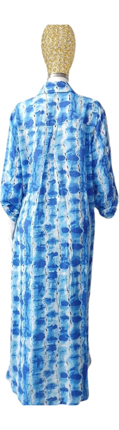 Deseo Boutique Kadın Desenli Ince Çok Uzun Tesettür Gömlek görsel 6