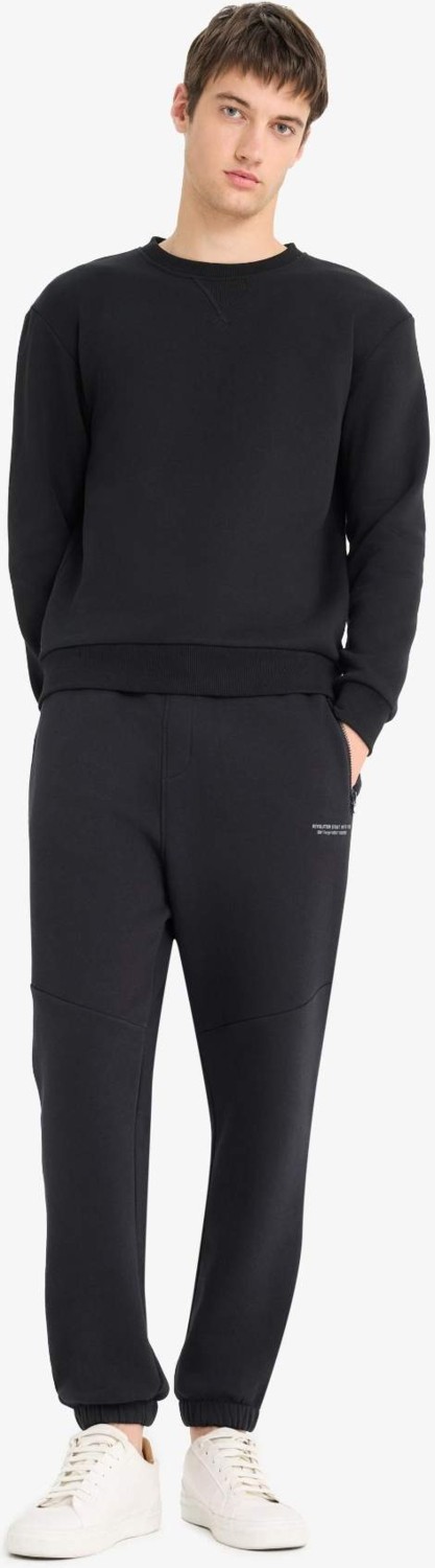 DeFacto Regular Fit Beli Bağcıklı İçi Yumuşak Tüylü Paçası Lastikli Baskılı Fermuar Cepli Eşofman Altı Y5511AZ25AU görsel 2