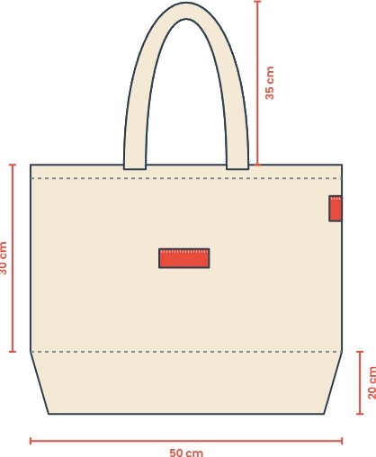 Baghashtag Kanvas Tote Çanta görsel 2