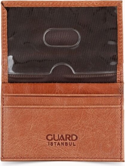 Guard Antik Taba Hakiki Deri Ikiye Katlı Mini Boy Kredi Kartlık - GRD260404WT791 görsel 3