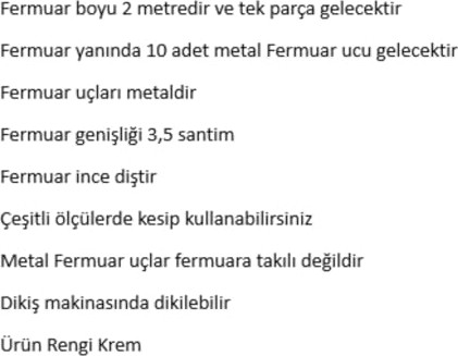 1001 Fermuar Çanta Cep Cüzdan Eşofman Hurç Yastık Yorgan Tek Boy Fermuar 2 Metre ve 10 Adet Fermuar görsel 3