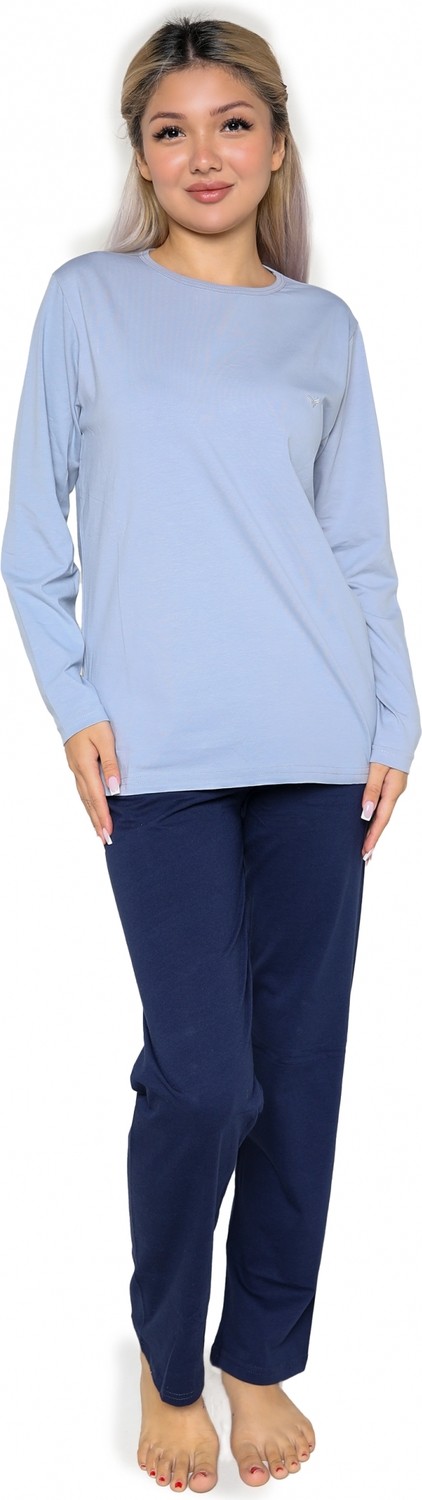 mery Kadın Uzun Kol Penye Pijama Takımı Lila Mery