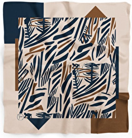 Tua İpek Orman Yansımaları Desenli Çok Renkli 55 x 55 cm Polyester Bandana Kadınlar İçin Şık Aksesuar görsel 2