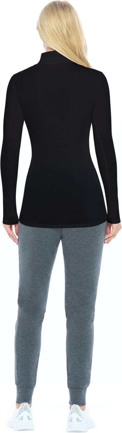 Oceans Butik Siyah Yarım Balıkçı Atlet Boy Tesettür Body Darkalıp Interlok Penye Kumaş Uzun Atlet görsel 5